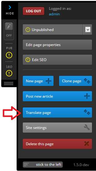 Translate page